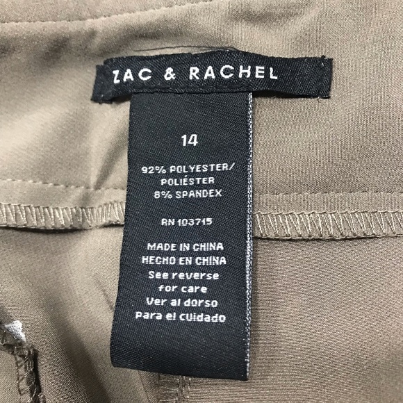 Zac & Rachel Ankle Slim Pants Taupe 14 - Picture 7 of 8